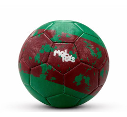 BOLA DE FUTEBOL COURO Nº5 320/330GR GRENA/VD MR343